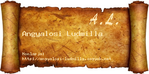 Angyalosi Ludmilla névjegykártya